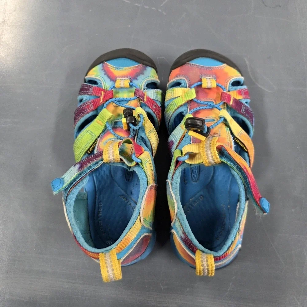 Keen Newport H2 Sandals Shoes Kids Size 13 Tie Dye Rainbow Water Hiking Summer